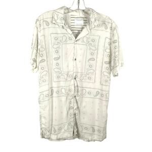 Denim & Flower S Short Sleeve Button Up Paisley